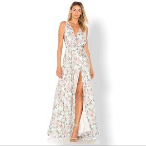Lovers + Friends Size 0 Floral Wrap Maxi Dress